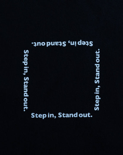 one brand black 10oz cotton unisex crewneck sweatshirt with "SET" graphic